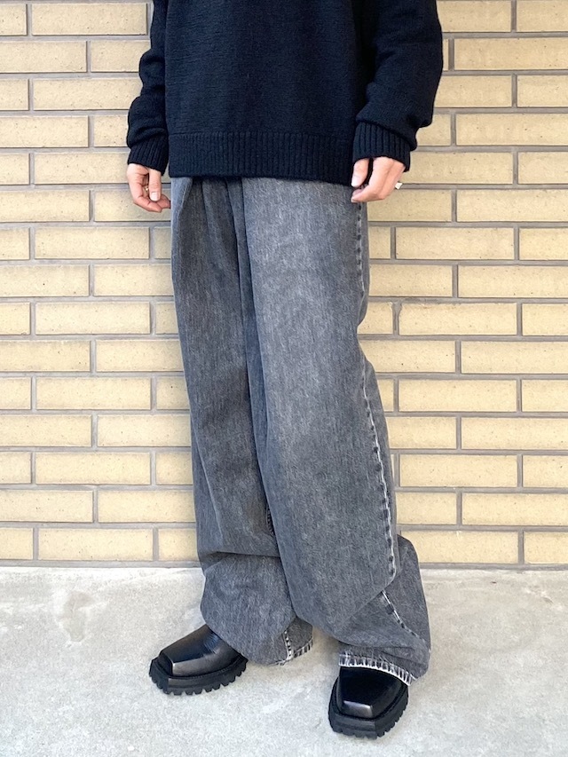 JOHNLAWRENCESULLIVAN Denim Wide Pants JOHN LAWRENCE SULLIVAN