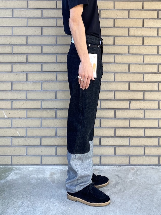 KUDOS 2TONE DENIM PANTS BLACK