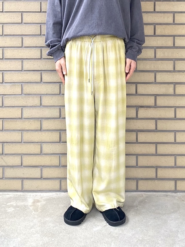 ANCELLM/アンセルム RAYON EASY SLACKS YELLOW 公式通販octavia