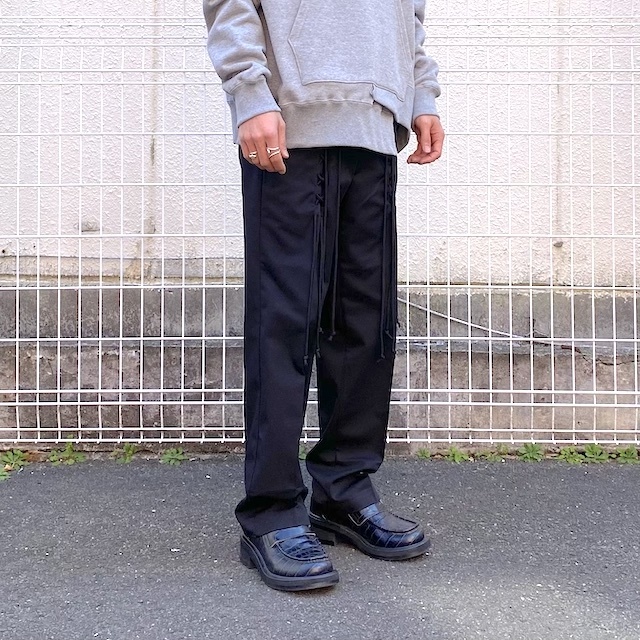 フラワーB ブルーグレイ elephant tribal fabrics レースアップワーク