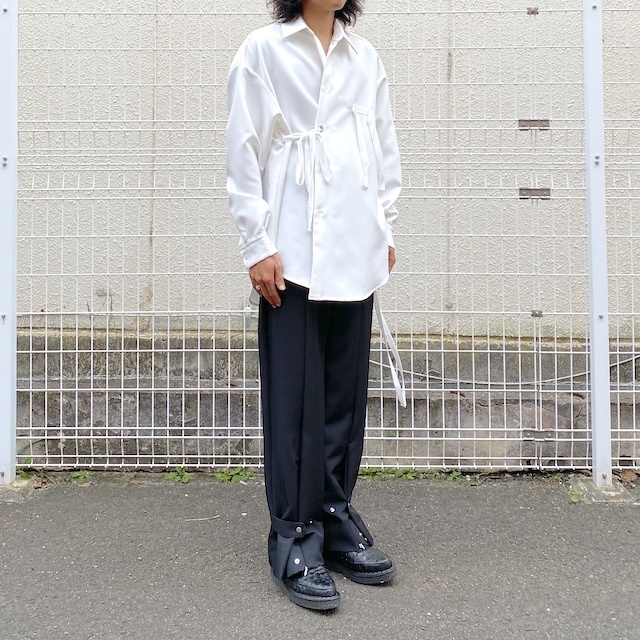 SYU.HOMME/FEMM CREAN OVERPLANE SHIRT TYPE PO WHITE SYU.HOMME/FEMM CREAN OVERPLANE SHIRT TYPE PO WHITE