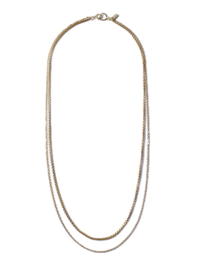 EPHEMERAL VENETIAN LAYERED CHAIN NECKLACE GOLD