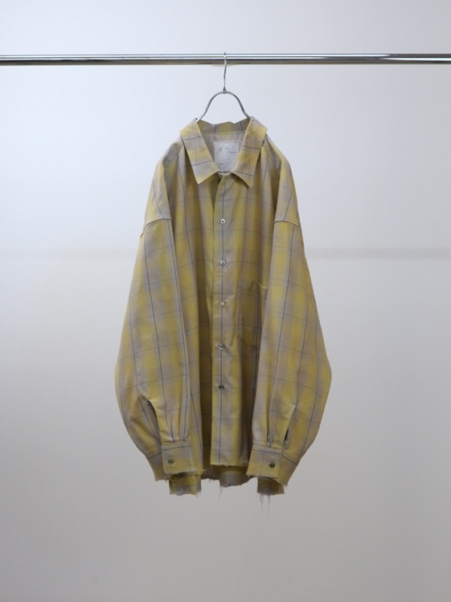 ANCELLM C/R CHECK SHIRT YELLOW 2025AW