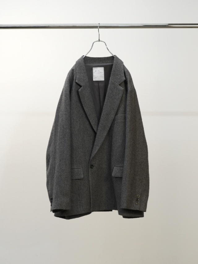ANCELLM SEMI-DOUBLE TAILORED JACKET GRAY 2025AW