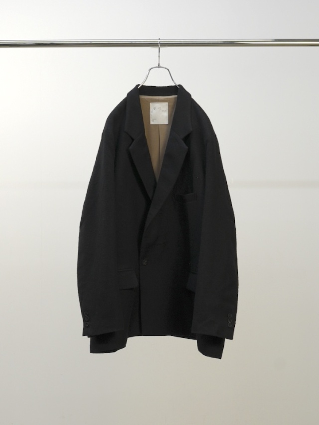 ANCELLM SEMI-DOUBLE TAILORED JACKET BLACK 2025AW