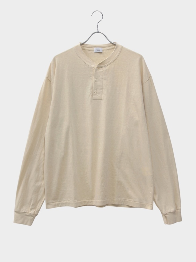 UNUSED LONG-SLEEVE HENRY NECK T-SHIRT ECRU 2026AW