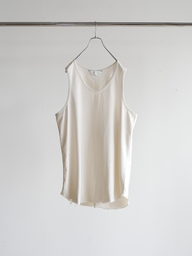 ANCELLM UNEVENNESS TANK TOP G・WHITE 2026 Summer