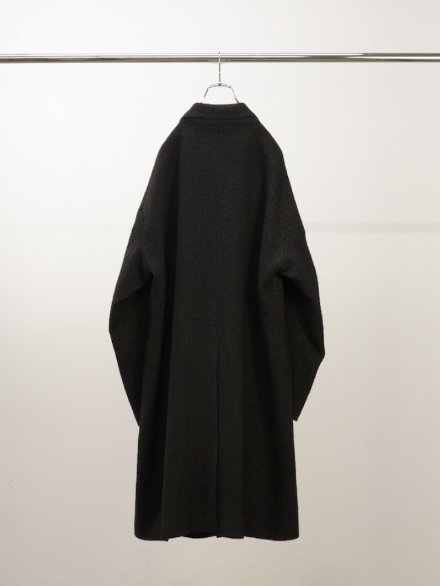 ANCELLM SEMI-DOUBLE CHESTER COAT BROWN/BLACK 通販ページ octavia