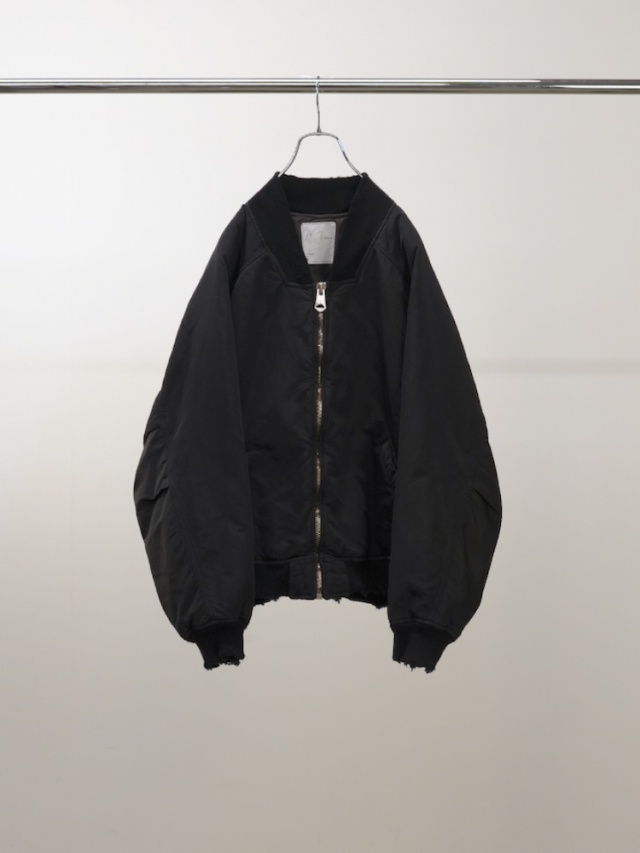 ANCELLM FADED BOMBER JACKET BLACK 2025AW