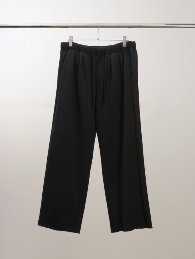 ANCELLM TUCK SWEAT PANTS BLACK 2025AW