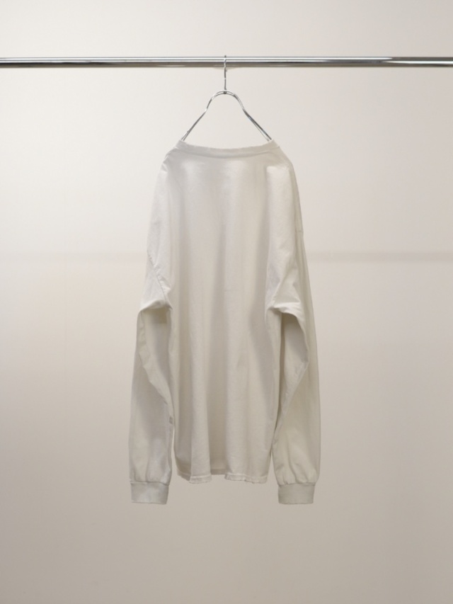 ANCELLM EMBROIDERY DYED LS T-SHIRT WHITE 2025AW 通販ページ octavia