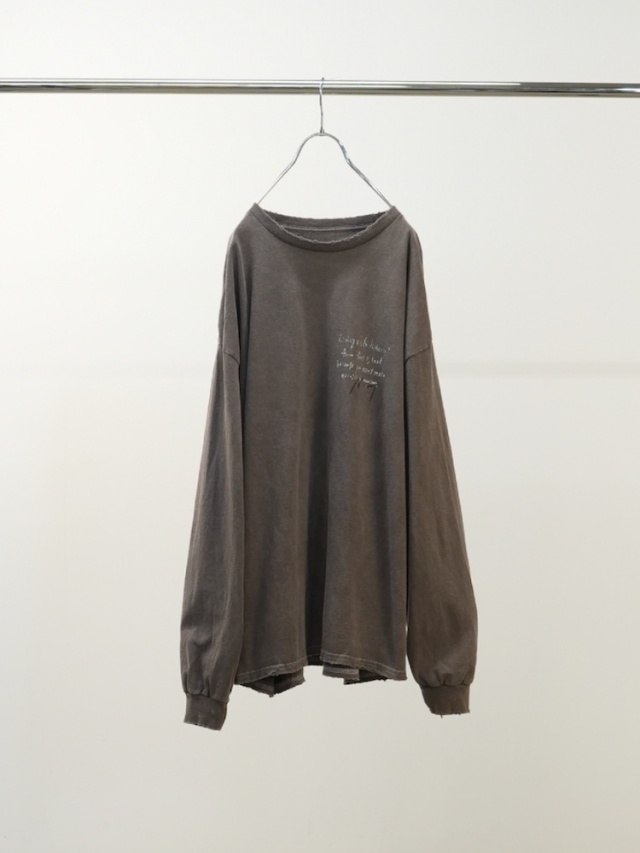ANCELLM MESSAGE LS T-SHIRT BROWN 2025AW
