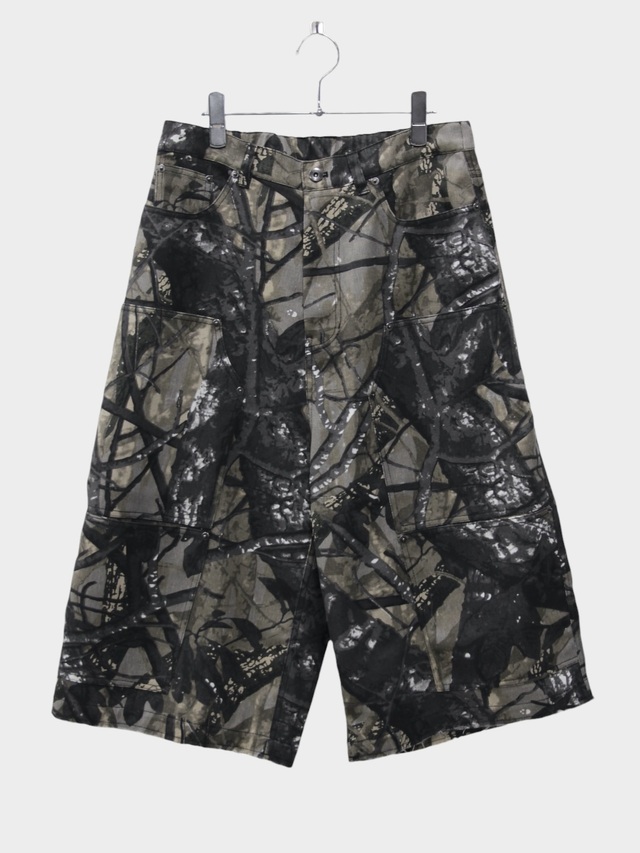 arenotis CAMOUFLAGE TWILL 9-POCKET KNEE-LENGTH SHORTS BLACK 2026SS