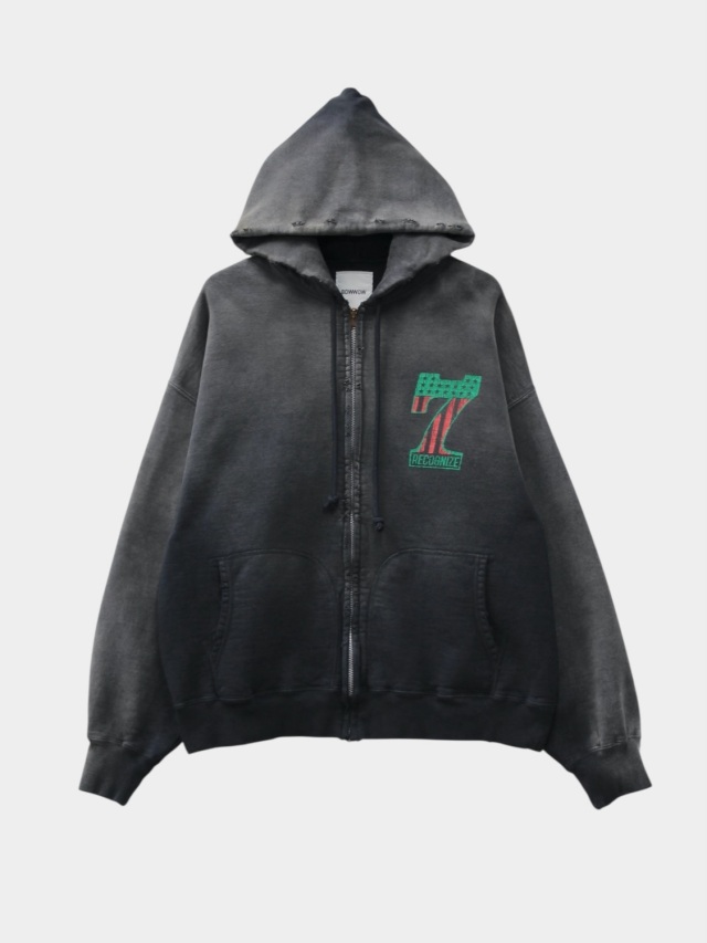 BOWWOW #7 VINYL ZIP HOODIE AGED BLACK 2026SS