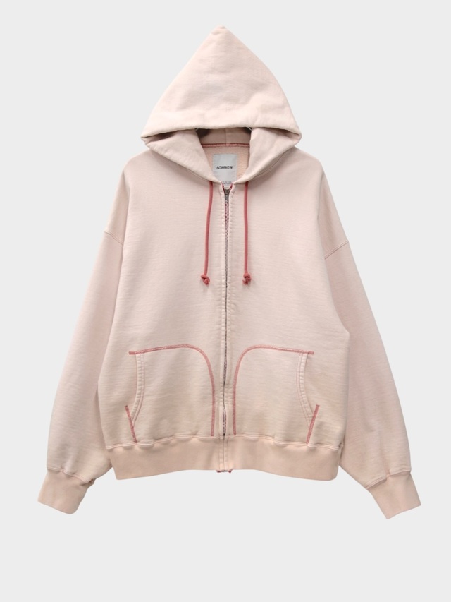 BOWWOW OVERFADED ZIP HOODIE FADED RED 2026AW
