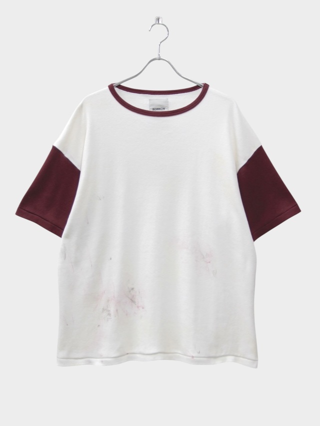 BOWWOW RIBBED SS CS AGED WHITE/BURGUNDY 2026SS