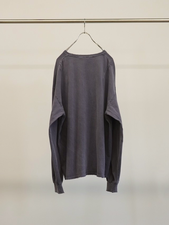 ANCELLM EMBROIDERY DYED LS T-SHIRT PURPLE 通販ページ octavia
