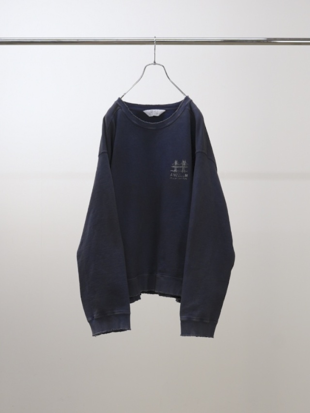 ANCELLM BRIDGE SWEAT SHIRT NAVY 2025AW