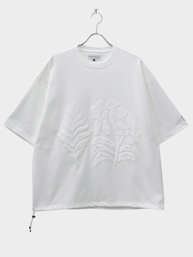 elephant TRIBAL fabrics FLOWER PRINT FAT T-SH WHITE 2026SS