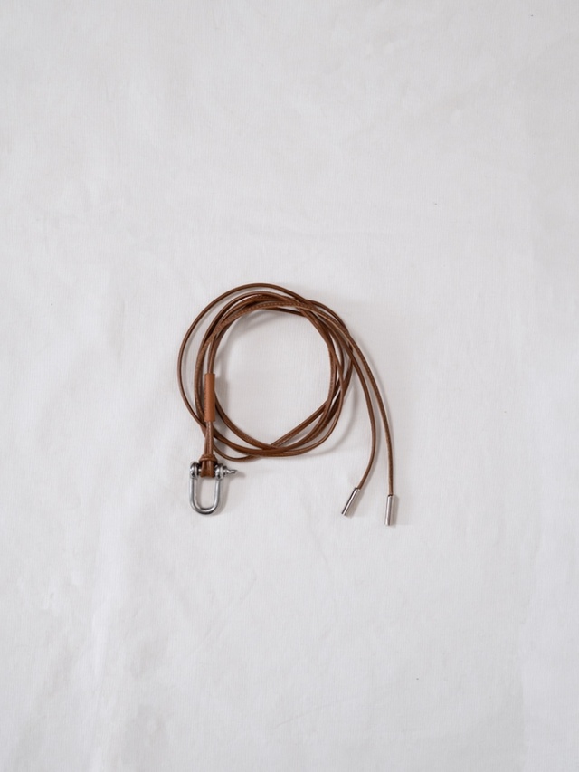 ANCELLM LEATHER ROPE BRACELET BROWN 2026AW