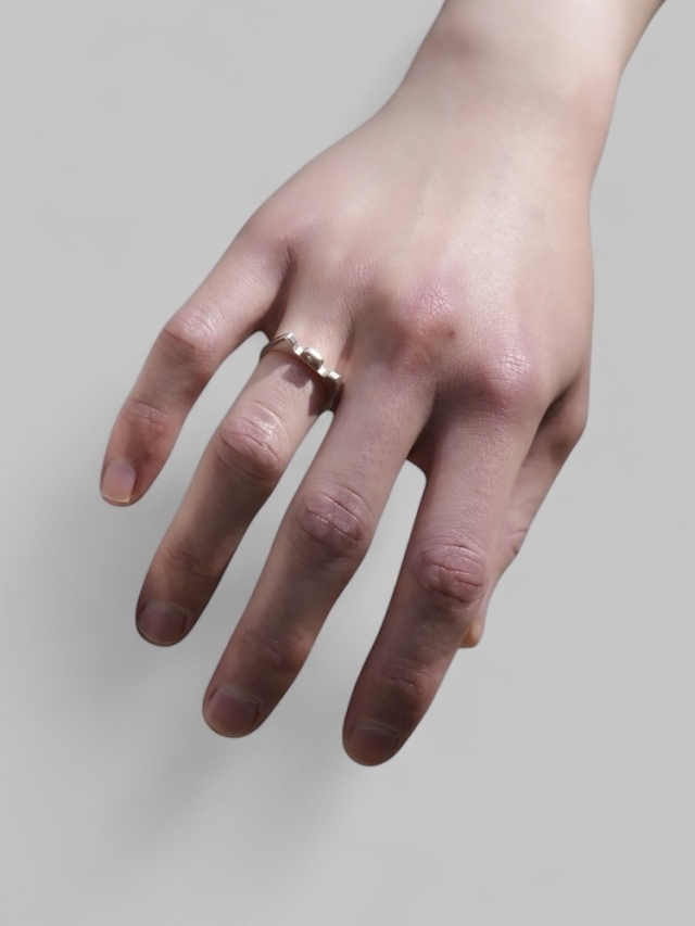 JieDa × ephemeral PULL TAB RING SILVER (with diamond) 公式通販