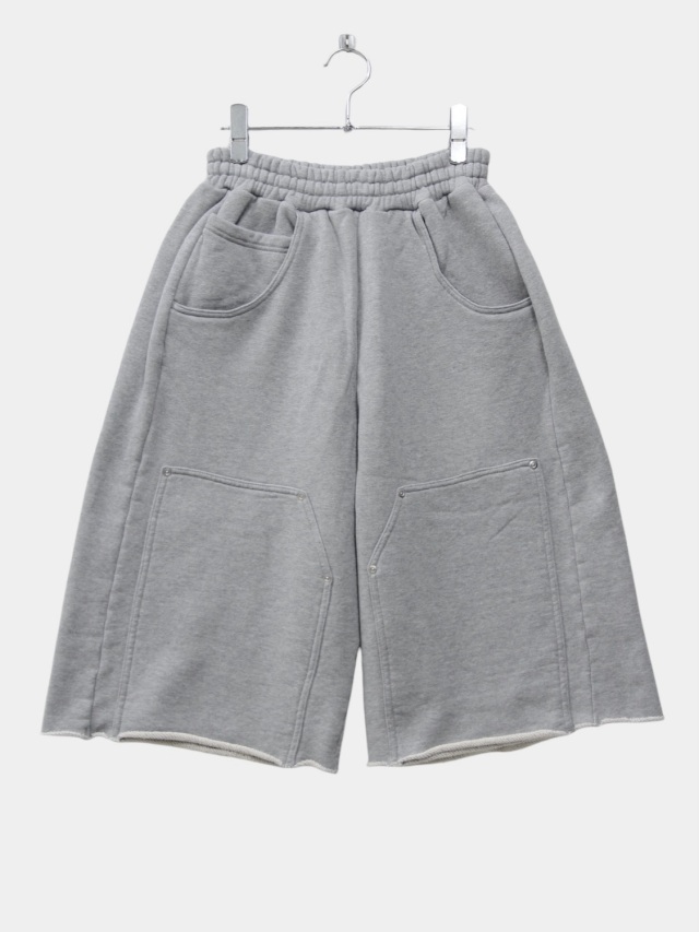 JIEDA 3/4 DOUBLE KNEE SWEAT PANTS HEATHER GRAY 2026SS