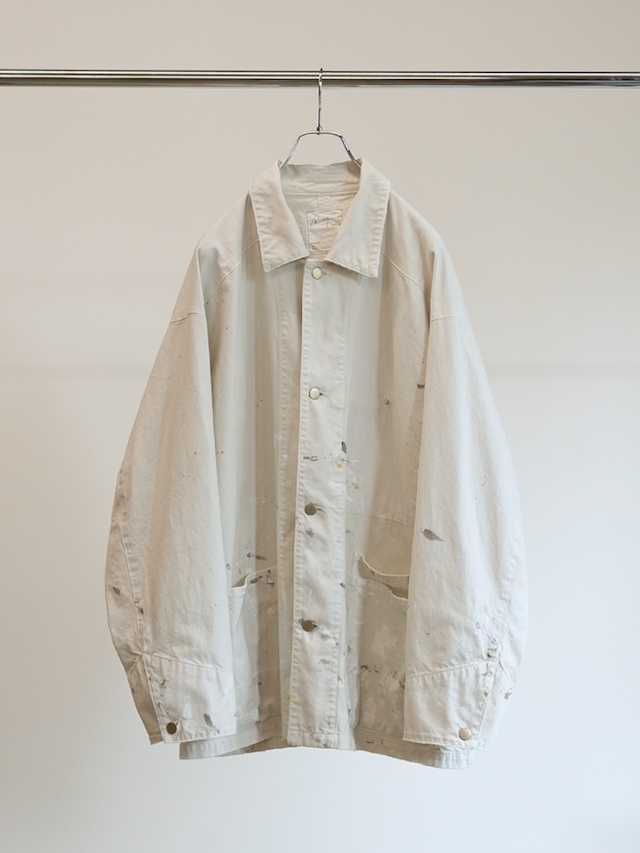 ANCELLM DENIM COVERALL WHITE