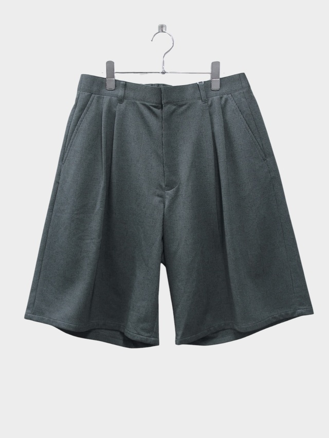 KANEMASA PHIL. 28G LOOP YARN GLEN CHECK SHORTS GREY 2026SS