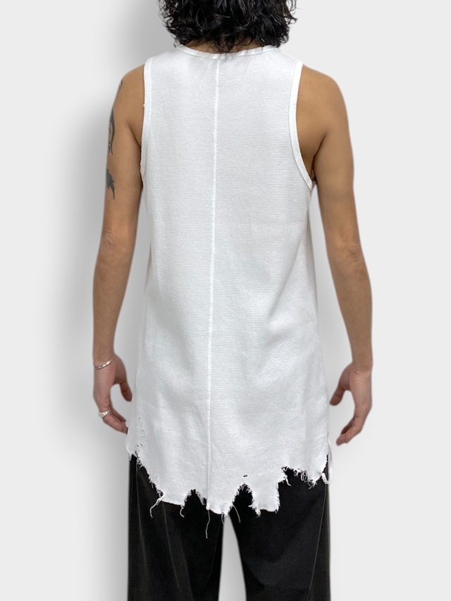 トップス ANCELLM DAMAGE WAFFLE TANK WHITE size 2 ANCELLM DAMAGE WAFFLE TANK WHITE 通販ページ octavia[オクタヴィア]