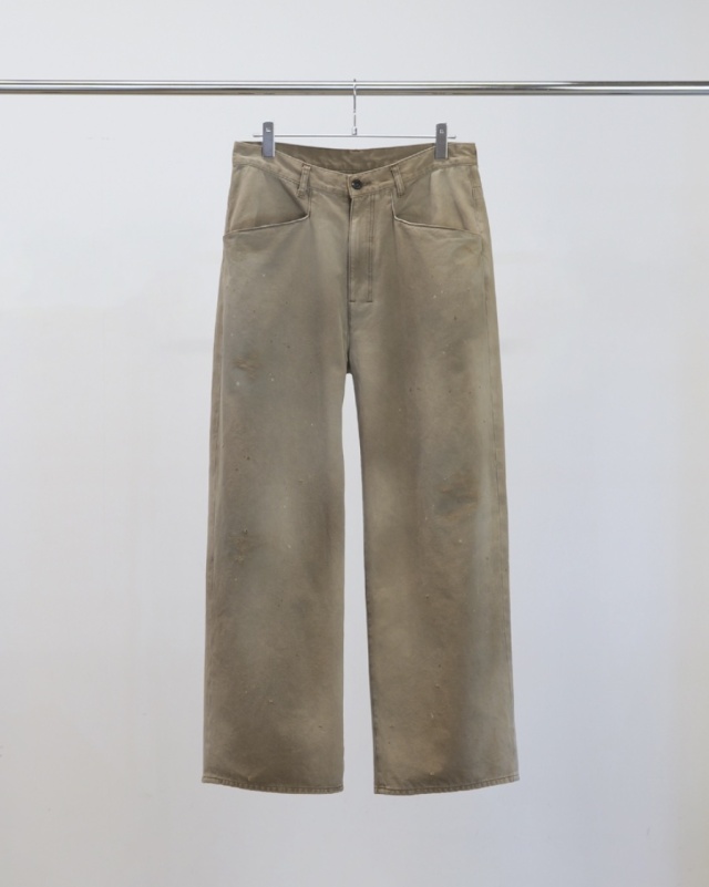 ANCELLM CHINO WIDE SLACKS BEIGE 2026SS