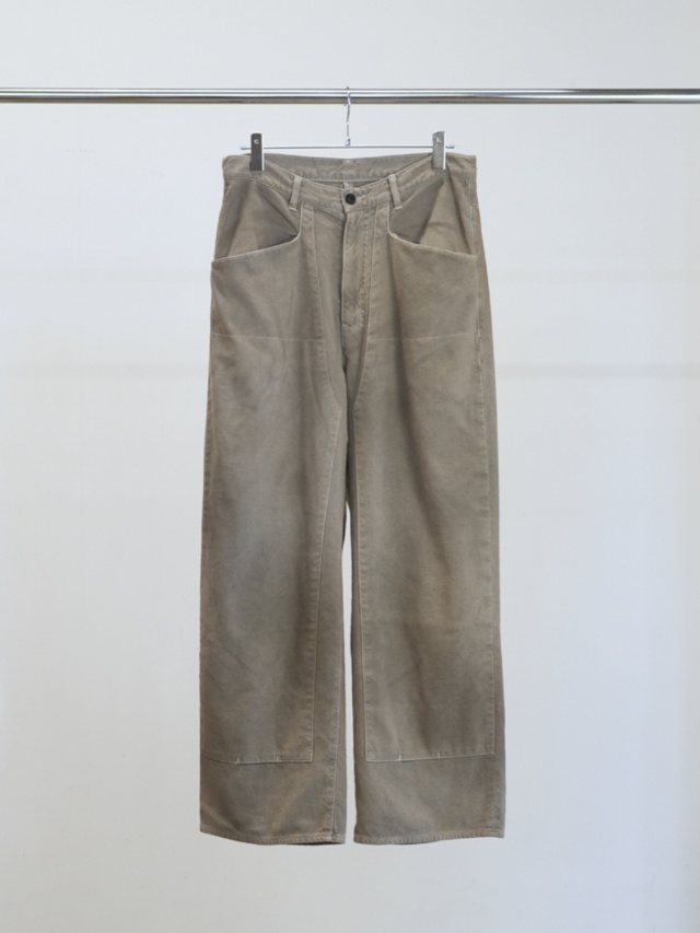 ANCELLM C/R DUCK DOUBLEKNEE PANTS GREIGE 2026SS