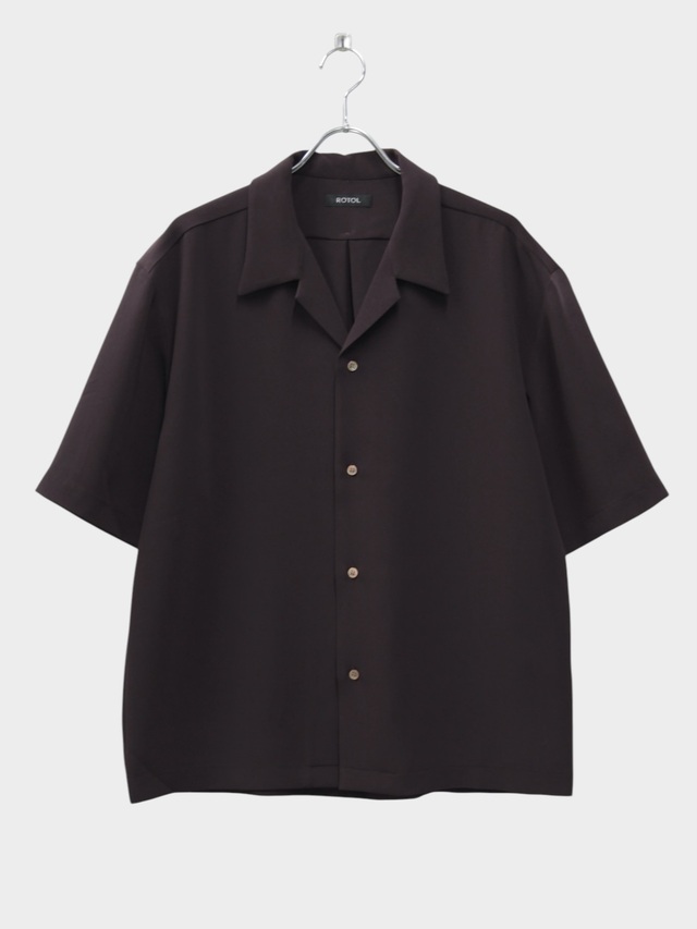 ROTOL FLUID OPEN COLLAR SHIRT BROWN 2026SS