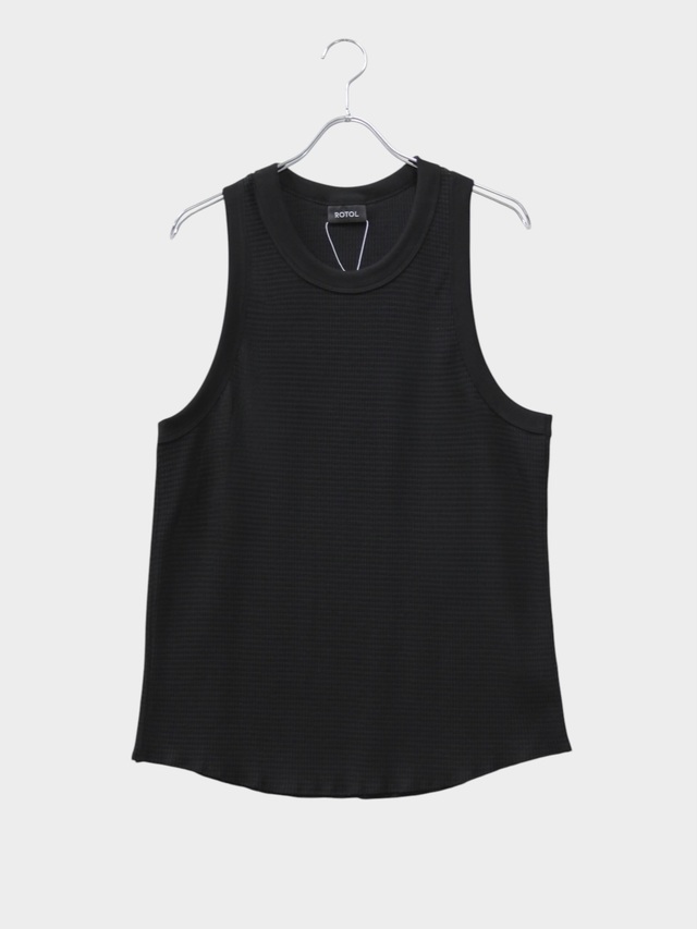 ROTOL SOFT WAFFLE TANK TOP BLACK 2026SS