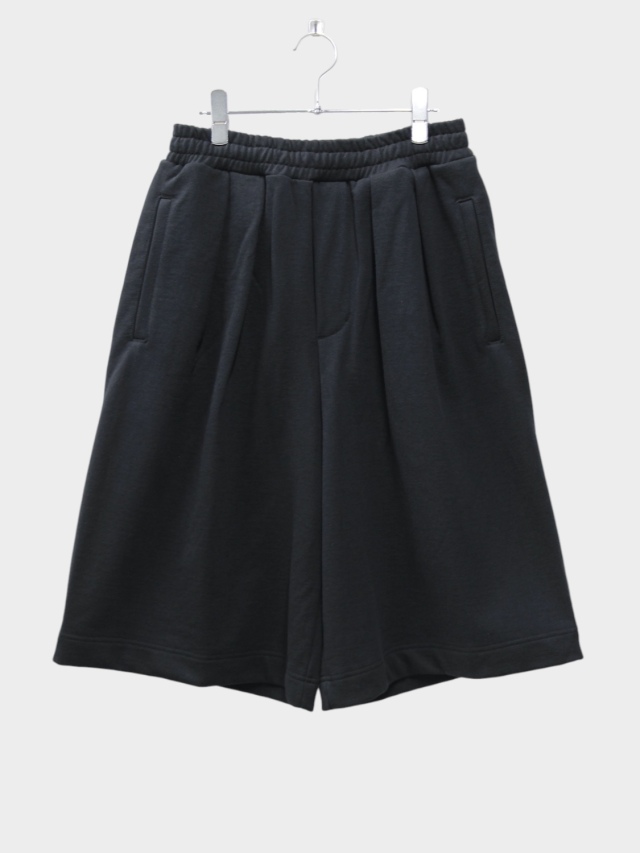ROTOL DOUBLE TUCK HAKAMA SWEAT SHORTS BLACK 2026SS
