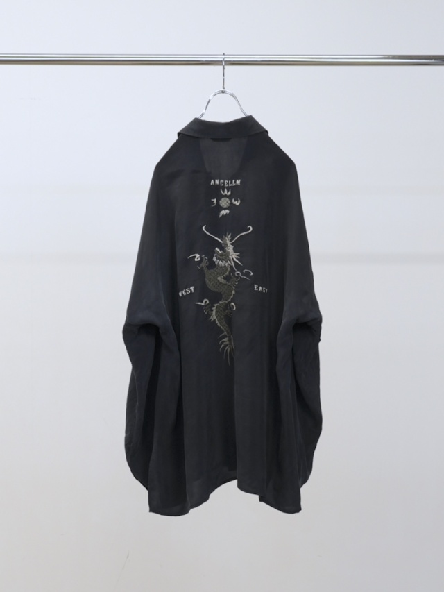 ANCELLM EMBROIDERED SOUVENIR SHIRT NAVY 2026SS