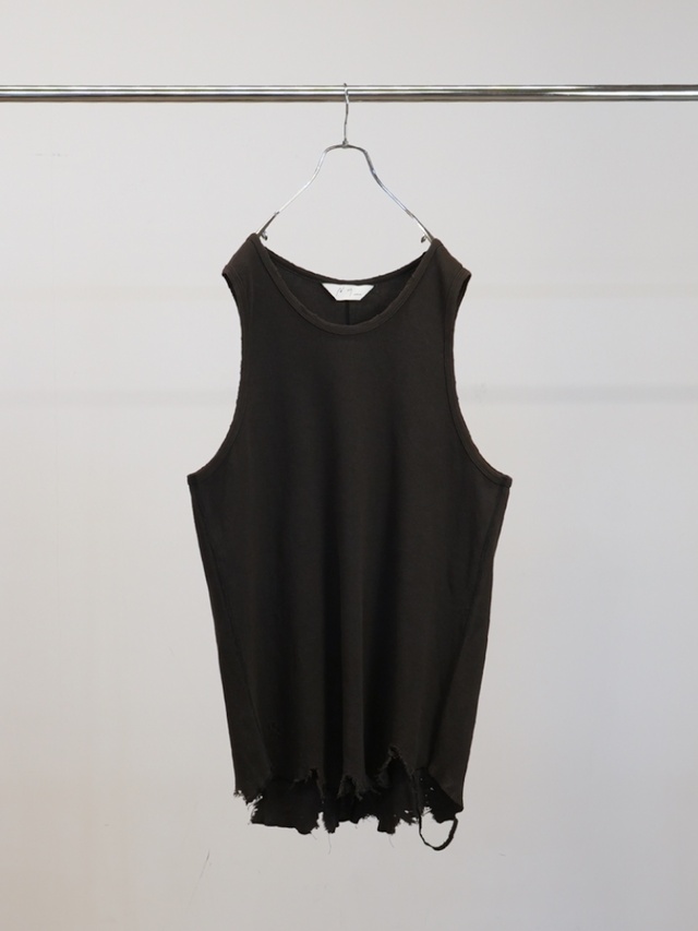 ANCELLM DAMAGE WAFFLE TANK D.BROWN 2026AW 通販ページ octavia