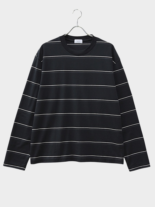 UNUSED LONG-SLEEVE BORDER T-SHIRT BLACK 2026AW