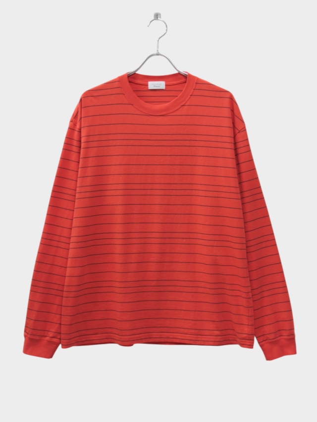 UNUSED BORDER LONG SLEEVE T-SHIRT RED 2026SS