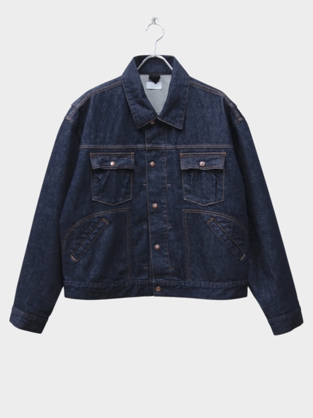 UNUSED WIDE DENIM JACKET INDIGO 2026SS