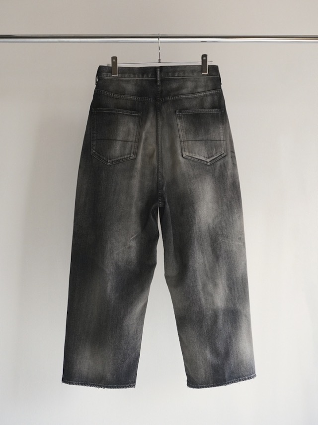 ANCELLM/アンセルム AGING WIDE DENIM 5P PANTS BLACK 通販 商品ページ 