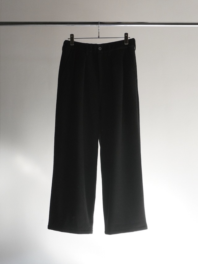 ANCELLM/アンセルム WOOL WIDE EASY TUCK SLACKS BLACK 公式通販 