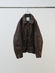 ANCELLM LEATHER JACKET D.BRICK 2026SS