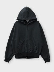 KANEMASA PHIL. 36G FINE SWEAT ZIP HOODIE BLACK DYE 2026SS