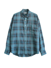 JIEDA OMBRE CHECK SHIRT GREEN 2025AW