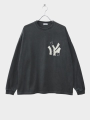 JIEDA PIGMENT NOT YOUR TEAM L/S TEE FADE BLACK 2026SS