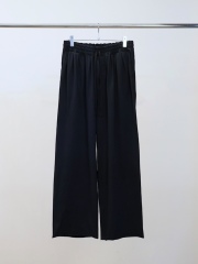 ANCELLM DRAPE WIDE EASY CUT SLACKS NAVY 2026SS