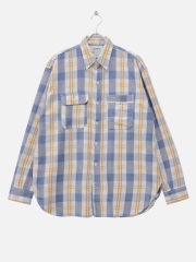 BOWWOW UNIQUE POCKET CHECKED FLANNEL SHIRT YELLOW/BLUE 2026SS
