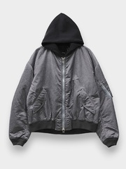 ROTOL ACID DYE HOODED BOMBER BLOUSON BLACK 2026AW