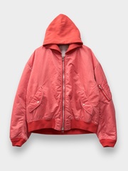 ROTOL ACID DYE HOODED BOMBER BLOUSON RED 2026AW