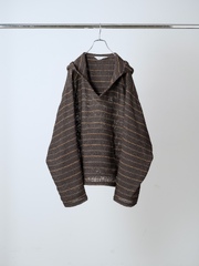 ANCELLM CUT BORDER HOODIE BLACK 2026AW